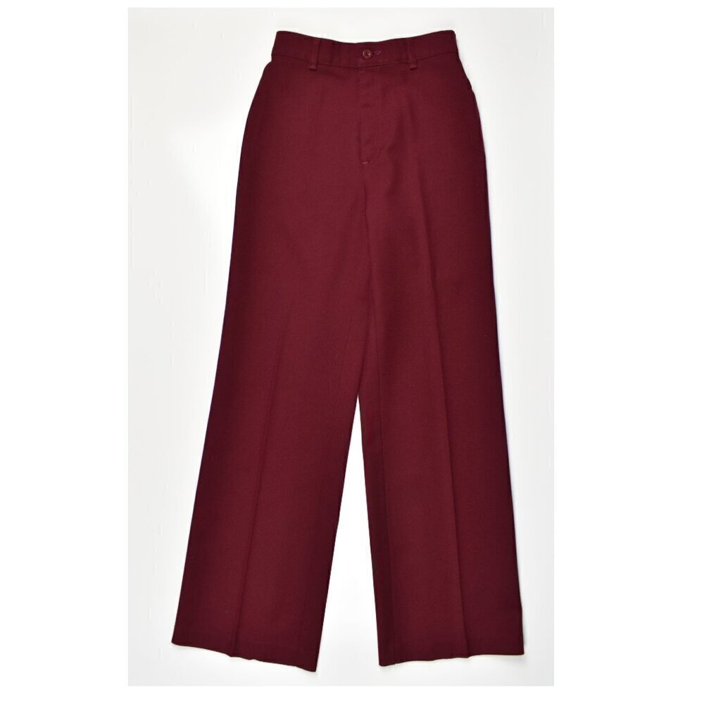Vintage Levi's 70's Polyester Pocket Burgundy Pants - 26 - Picture 2 of 8